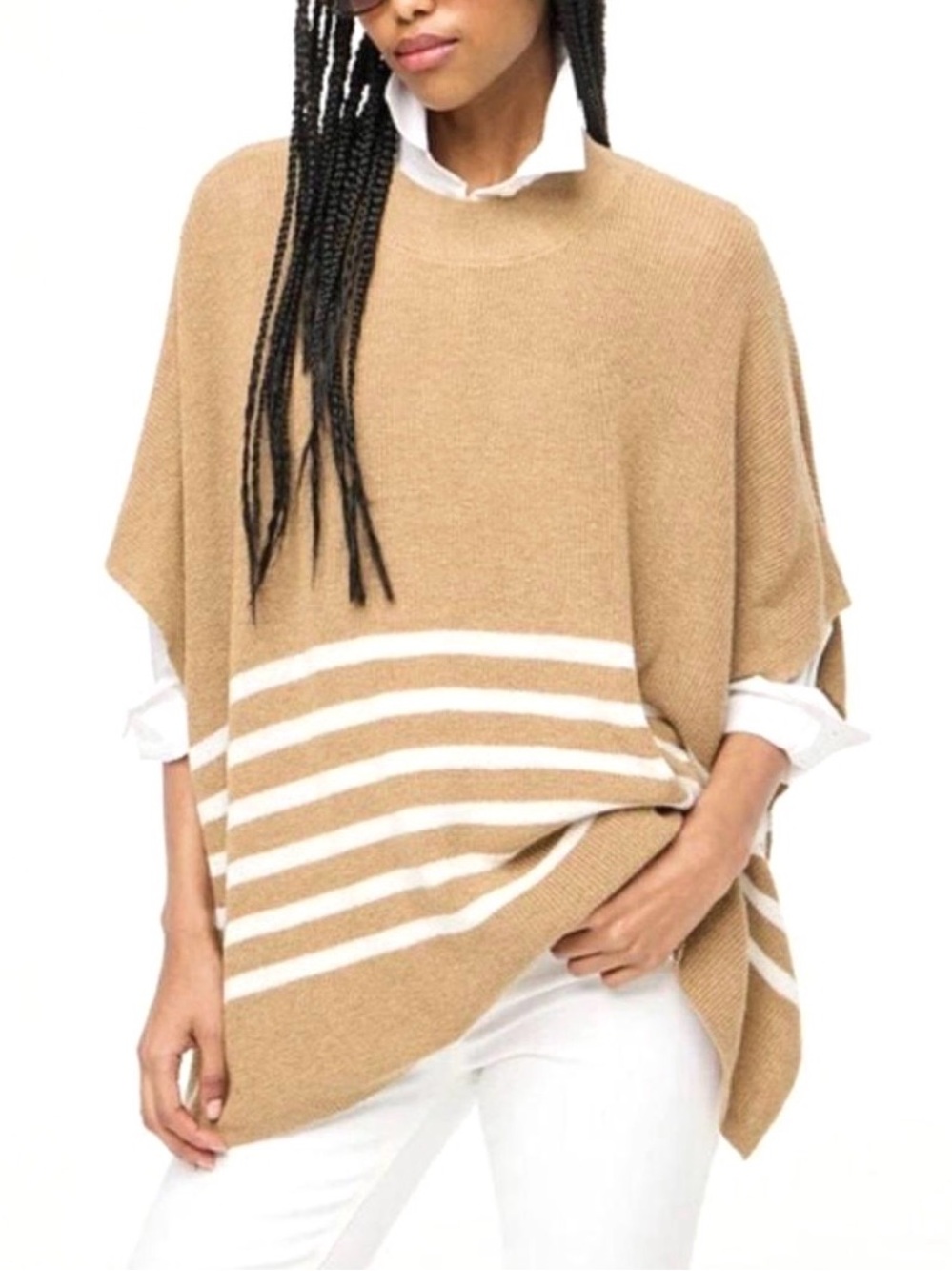 J. Crew Striped Poncho